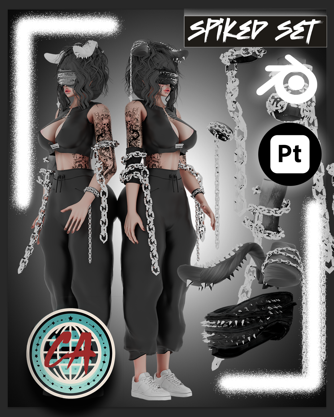 Spiked Set (Couple's Set- RIGGED) (EXO)(EGIRL)