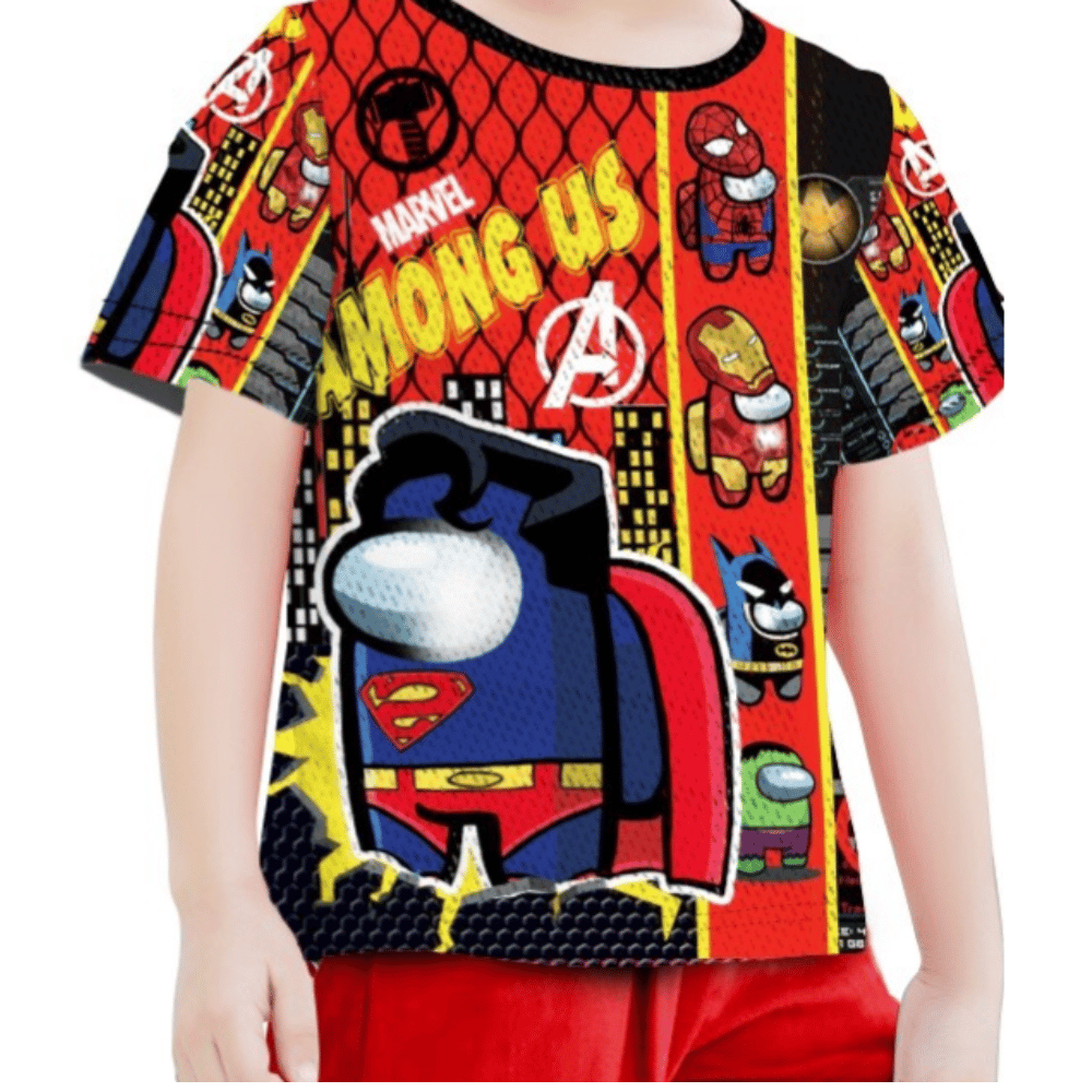 Cute Hero Crew inspired clothing set for boys, 2–4 years old.