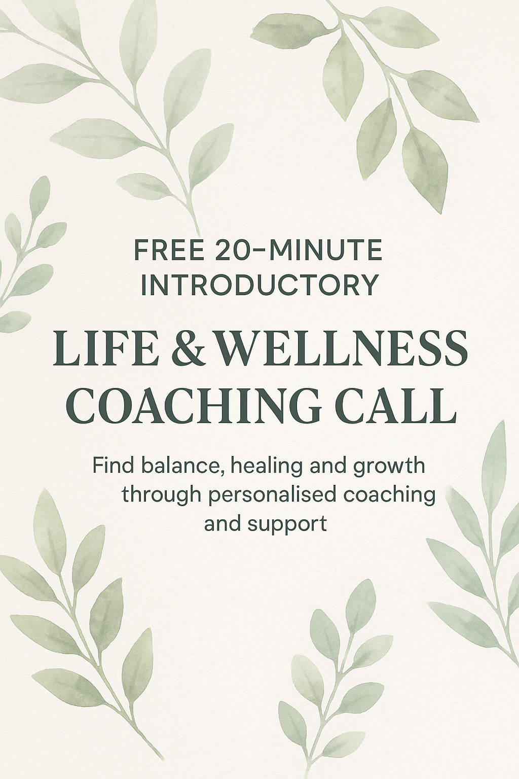 Free 20min Introductory Life and Wellness Coaching Call - Payhip