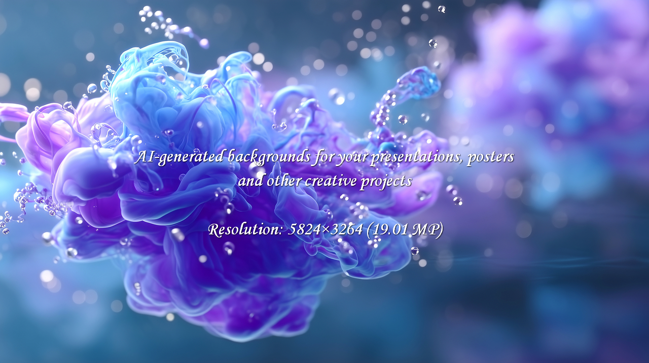Mesmerizing blue and purple ink clouds swirl with delicate water ...