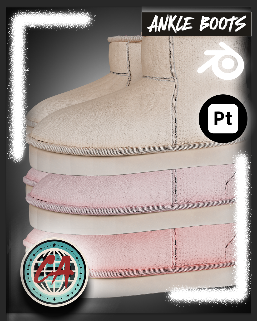 Ankle Boots (FREE IN SERVER) (20+TEXURES/MAPS)(RIGGED-EGIRL)