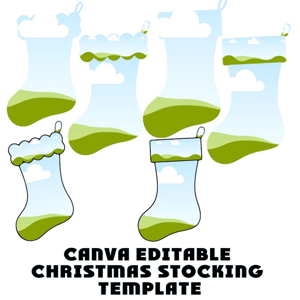 christmas stocking template canva christmas frame holiday frame design christmas photo template editable christmas template canva frame design digital christmas decor stocking photo frame holiday printable design christmas digital download custom christma