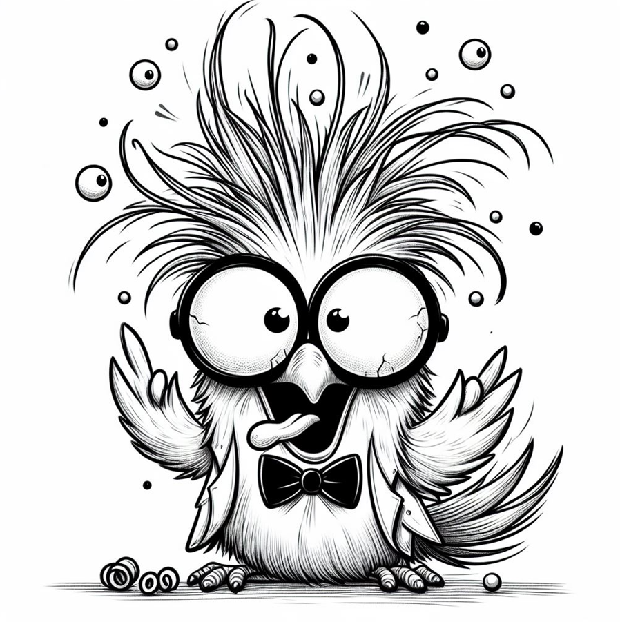 Crazy Bird Coloring Adventure Coloring Pages