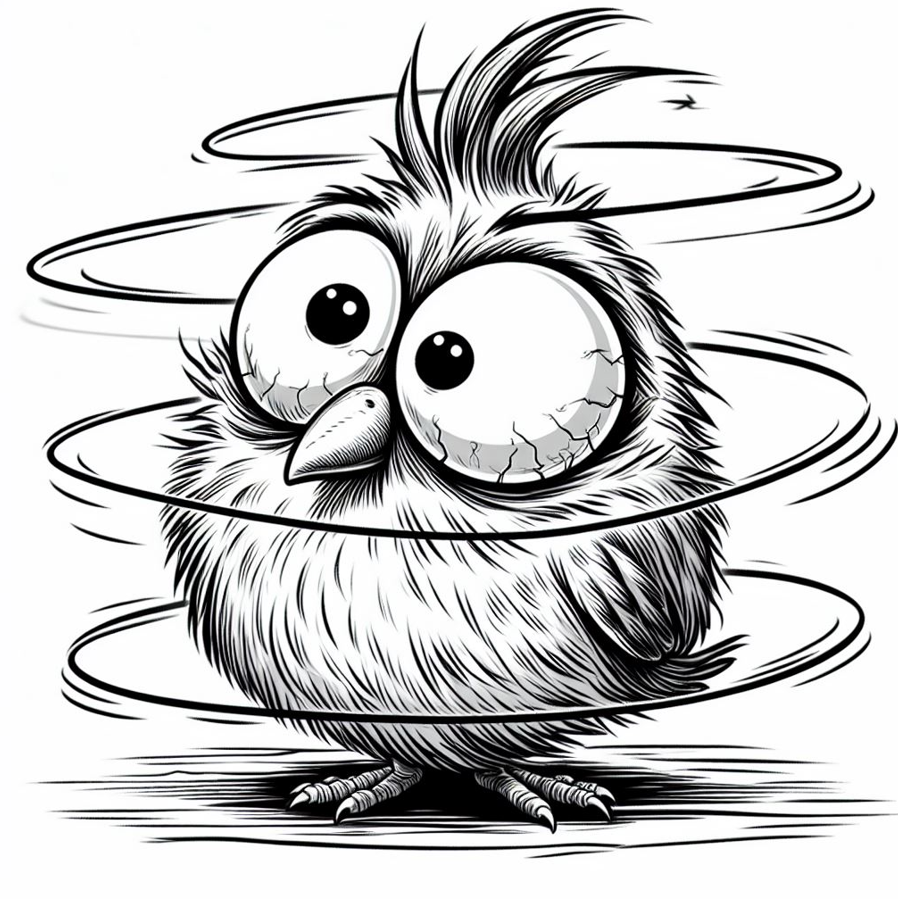 Crazy Bird Coloring Adventure Coloring Pages