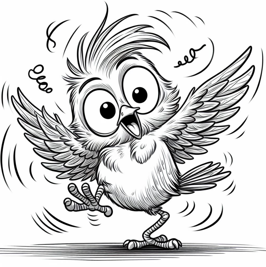 Crazy Bird Coloring Adventure Coloring Pages