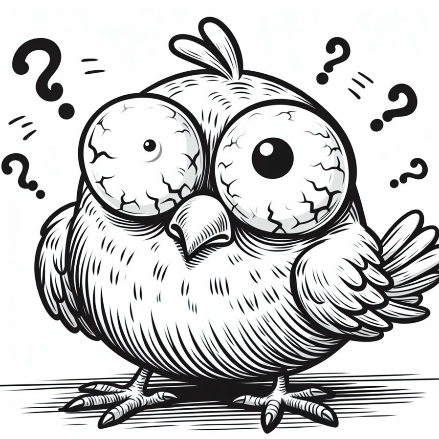 Crazy Bird Coloring Adventure Coloring Pages