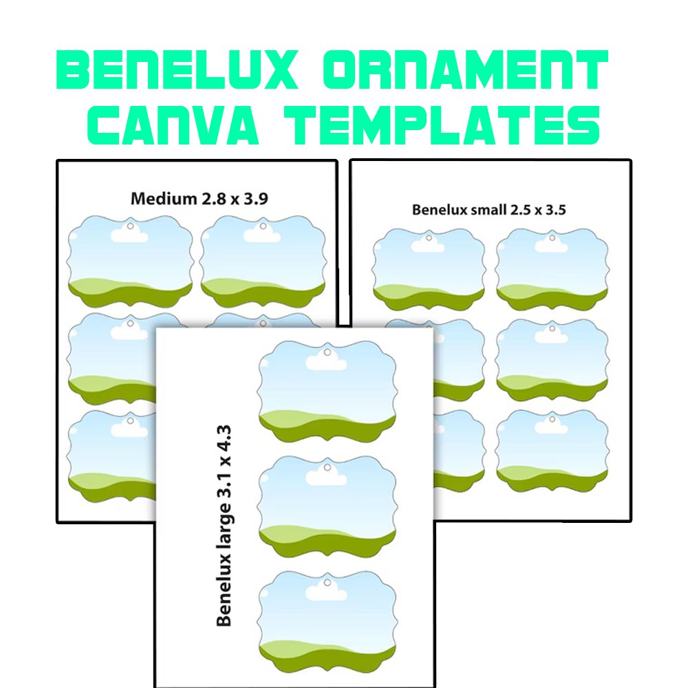 benelux ornament template christmas ornament frame canva christmas template sublimation ornament design holiday gift tag template christmas frame design editable canva ornament photo ornament frame digital ornament download holiday print design