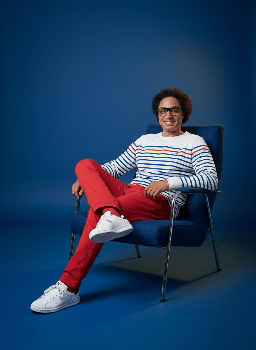 Portrait professionnel de Benjamin Azika-Eros, souriant et confiant, Stratège en Performance et Préparateur Mental.