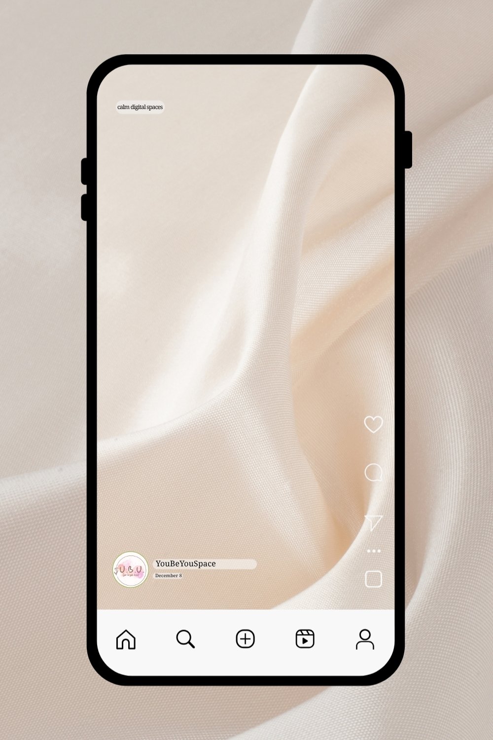 Minimalist beige wallpaper showcasing smooth silk folds, evoking soft luxury and modern calm.