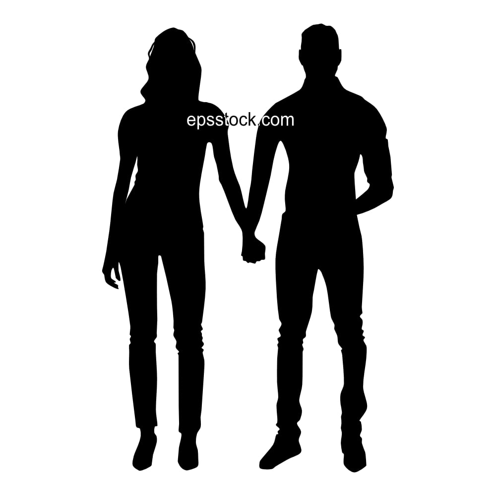 man and woman holding hands