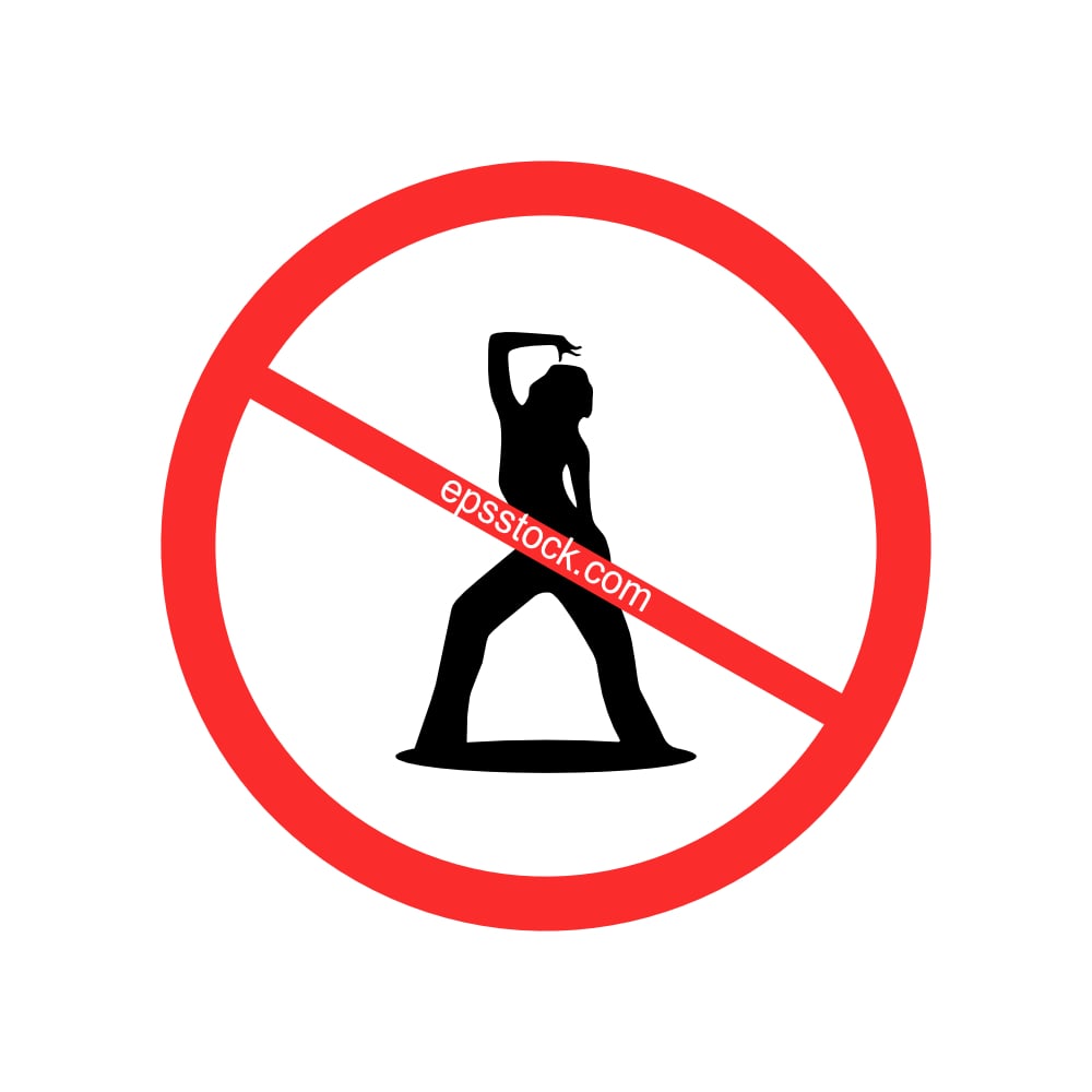 No dancing sign