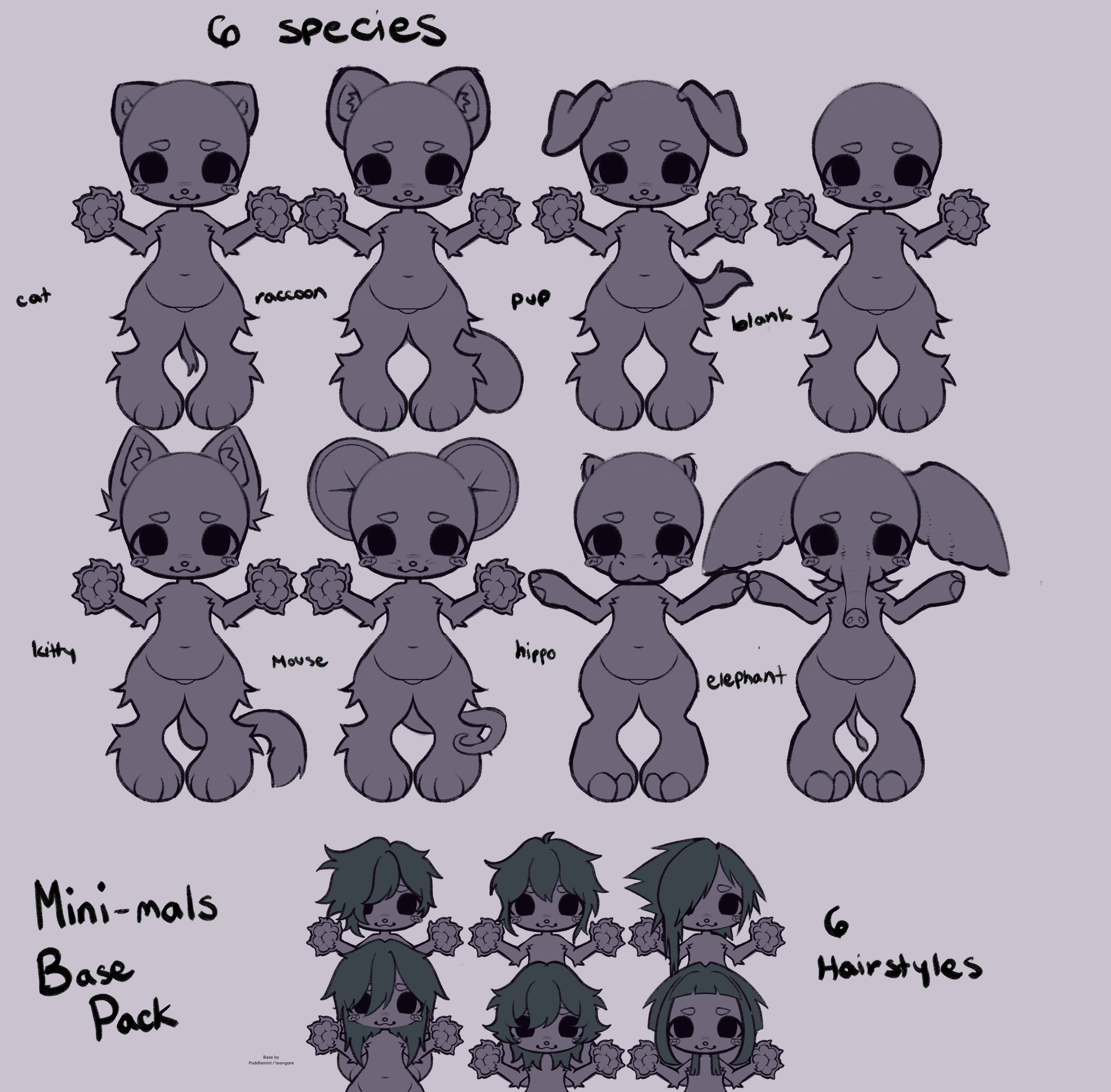 Mini-mals base pack - Payhip