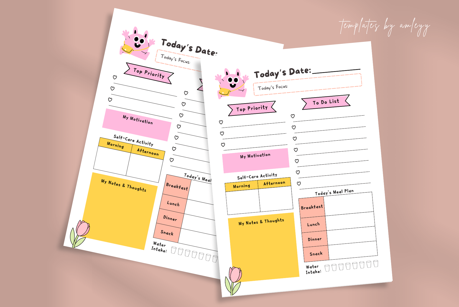 Cute Aesthetic Daily Planner Template - Payhip