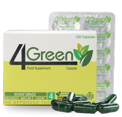 4 GREEN CAPSULE FOOD SUPPLEMENT