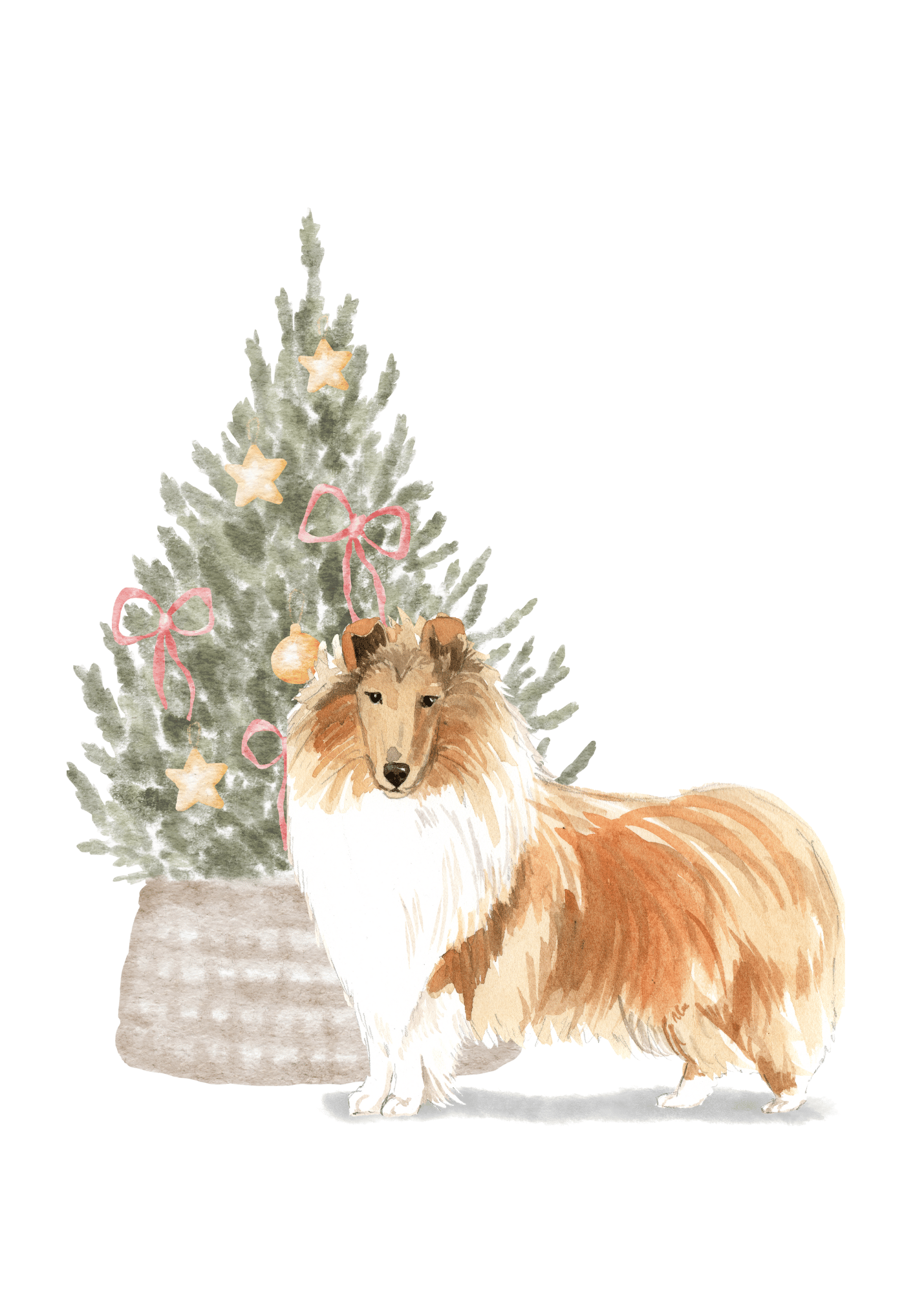 COLLIE PRINTABLE CHRISTMAS NOTECARD - Payhip