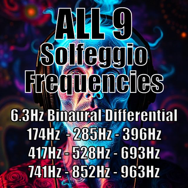 9 Pure Solfeggio Frequencies - 6.3Hz (Theta) Binaural - High Quality ...