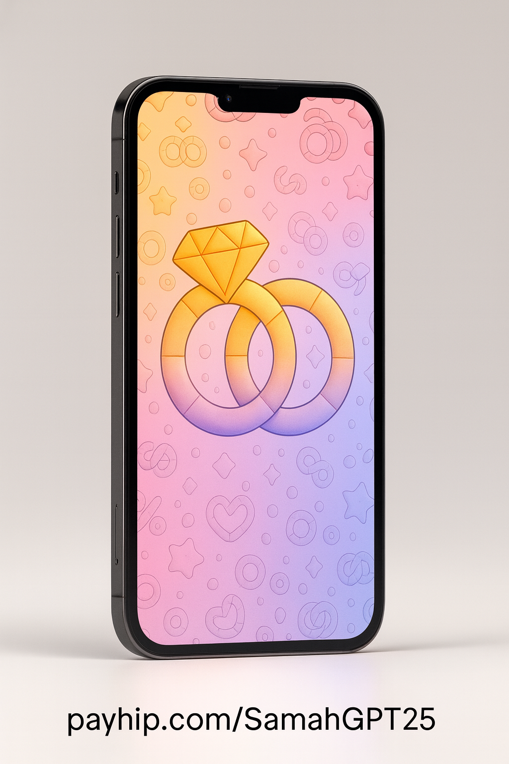 Golden Love Rings Gradient Wallpaper