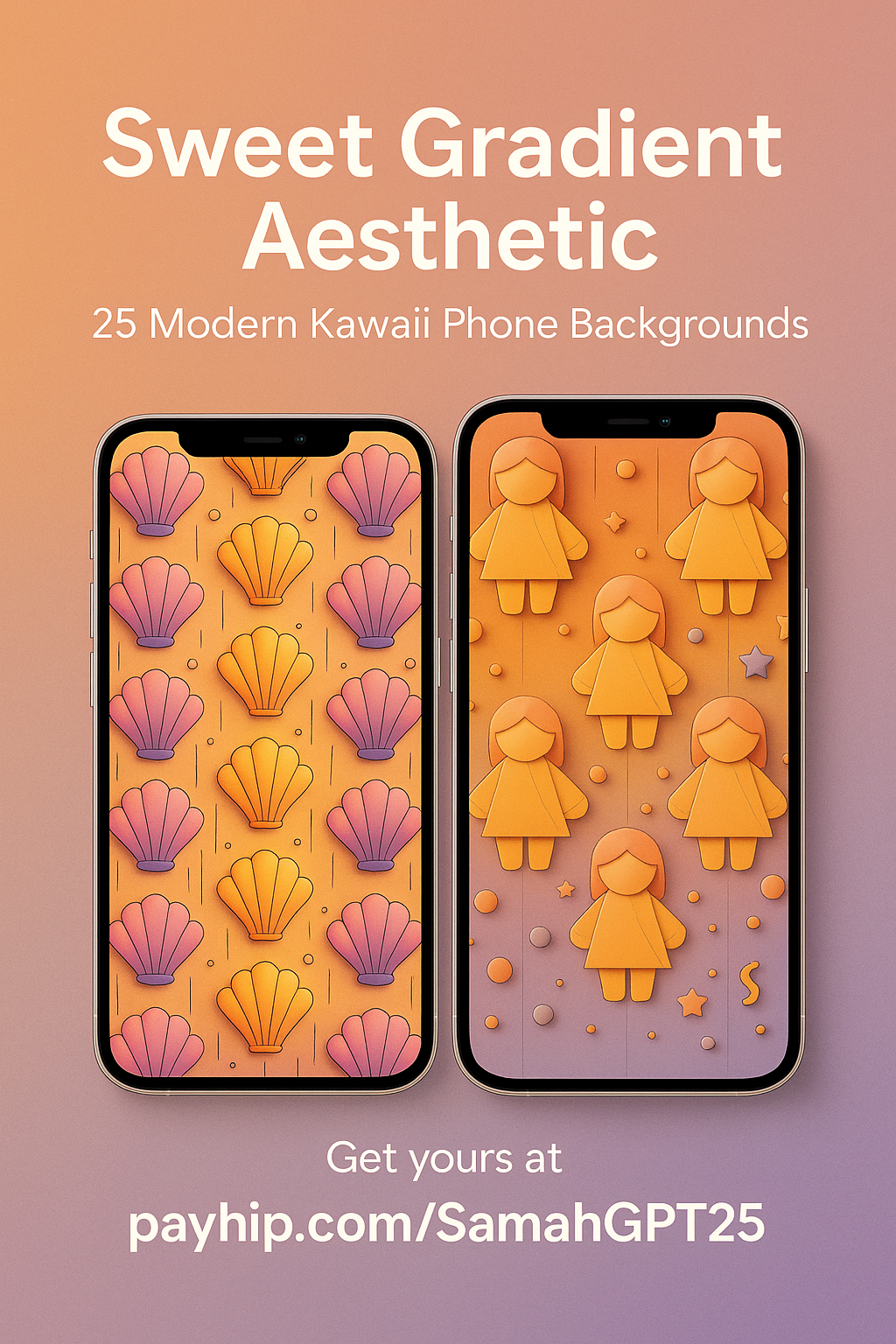 Sweet Gradient Aesthetic – 25 Modern Kawaii Phone Backgrounds
