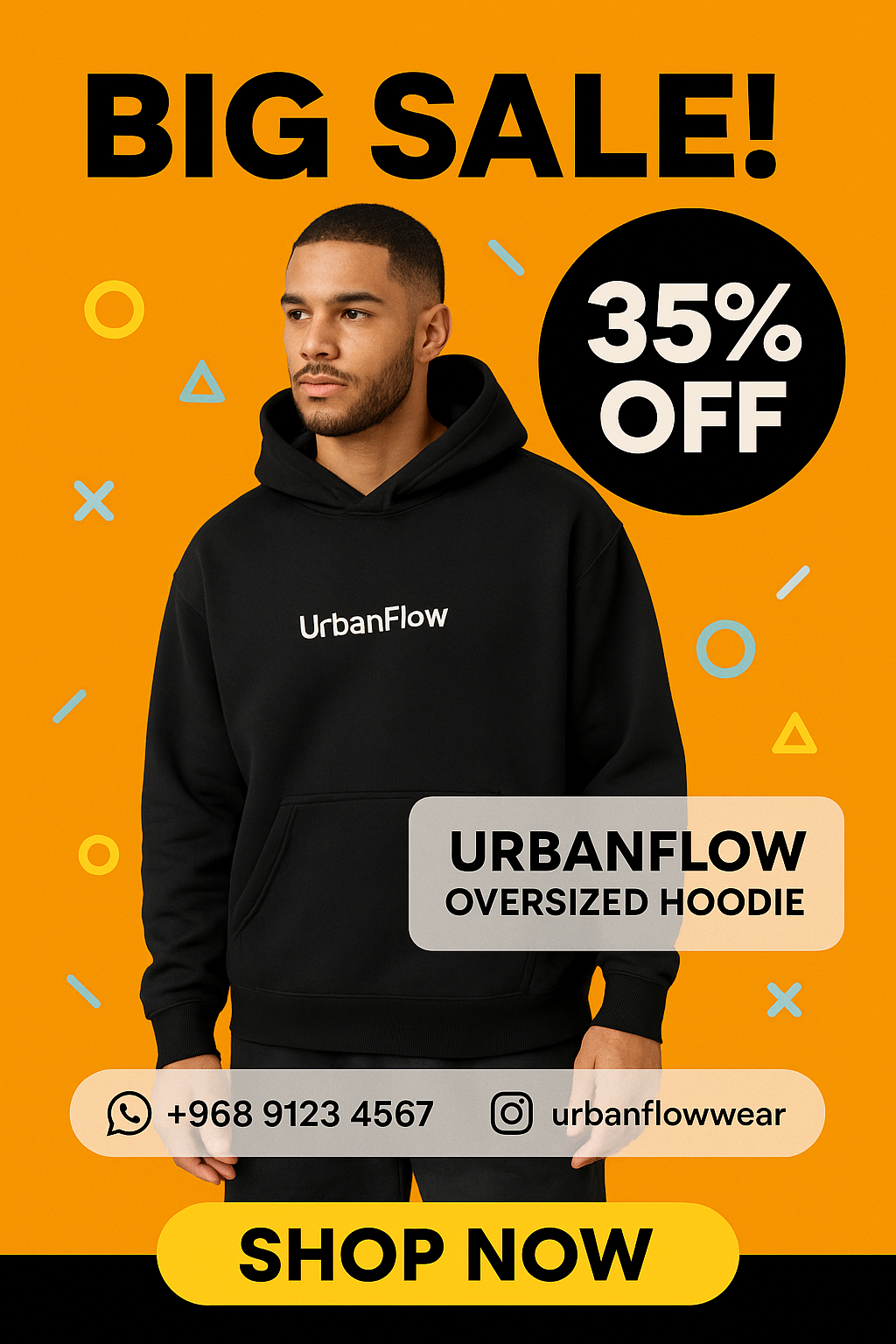 Vibrant Discount Ad Poster Makers - ChatGPT Image Prompt