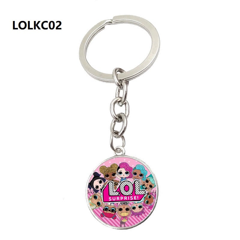 LOL Surprise–themed doll key chain for bags, keys, or backpacks.