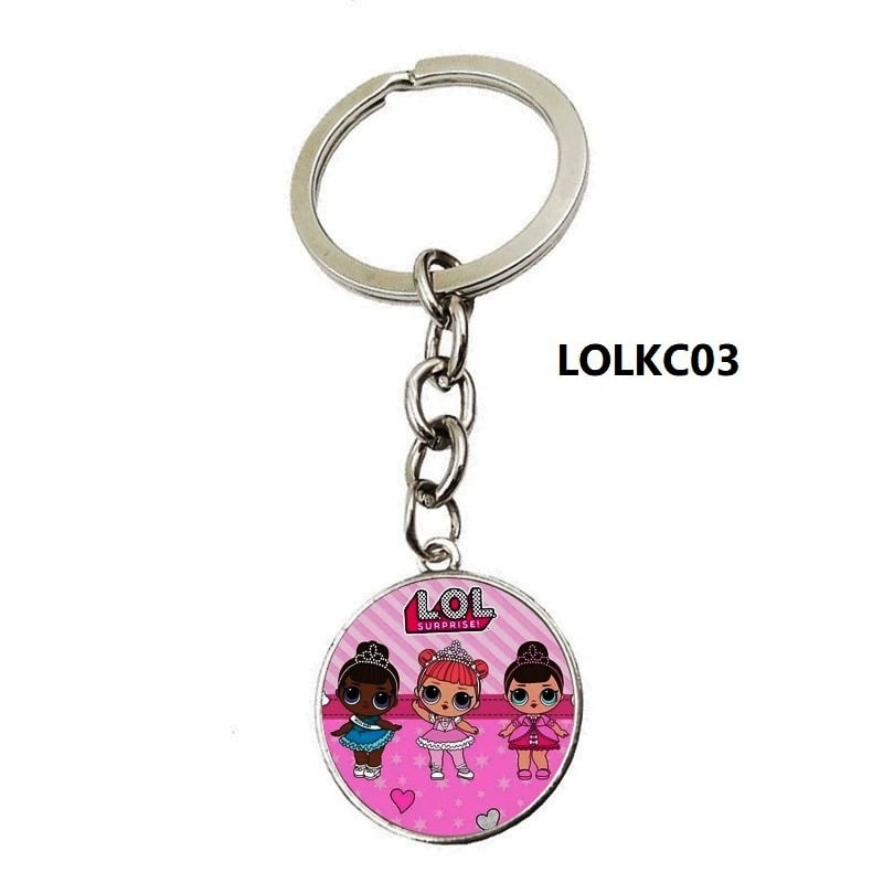 Cute doll-inspired key chain charm in LOL Surprise style.