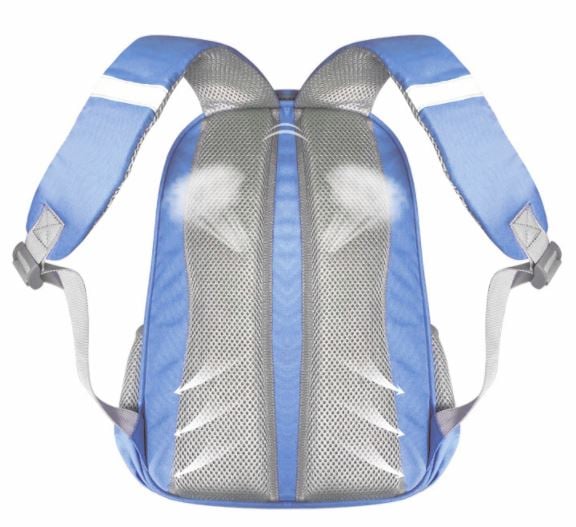 Compact 33cm kids’ backpack inspired by Rescue Pup characters in blue.