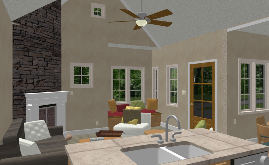 cottage house plan living image