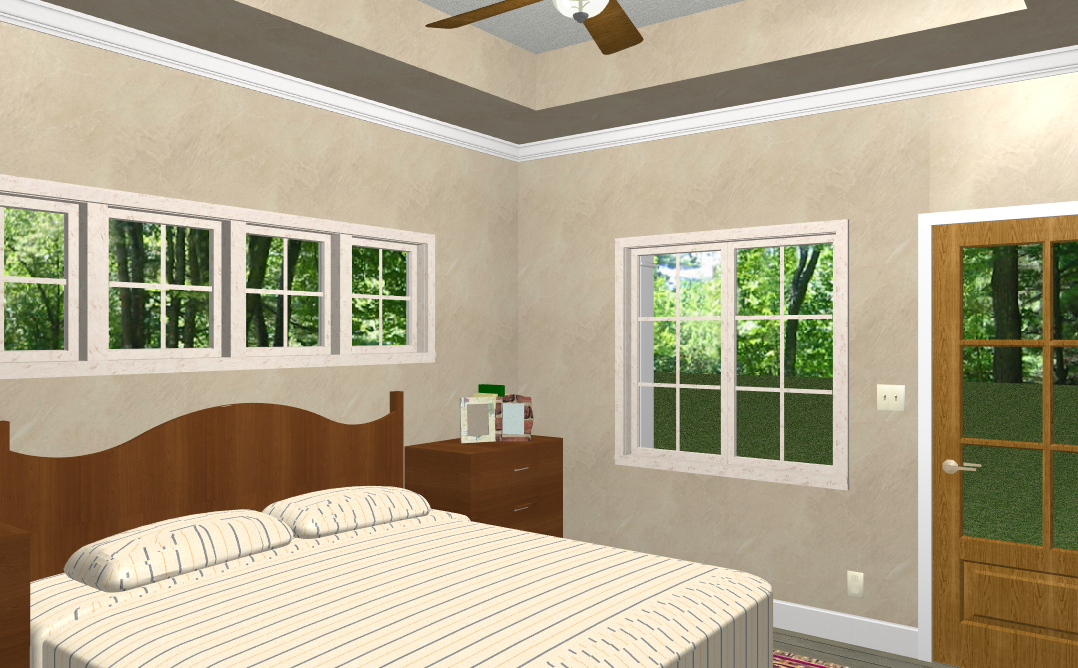 cottage house plan primary bedroom image