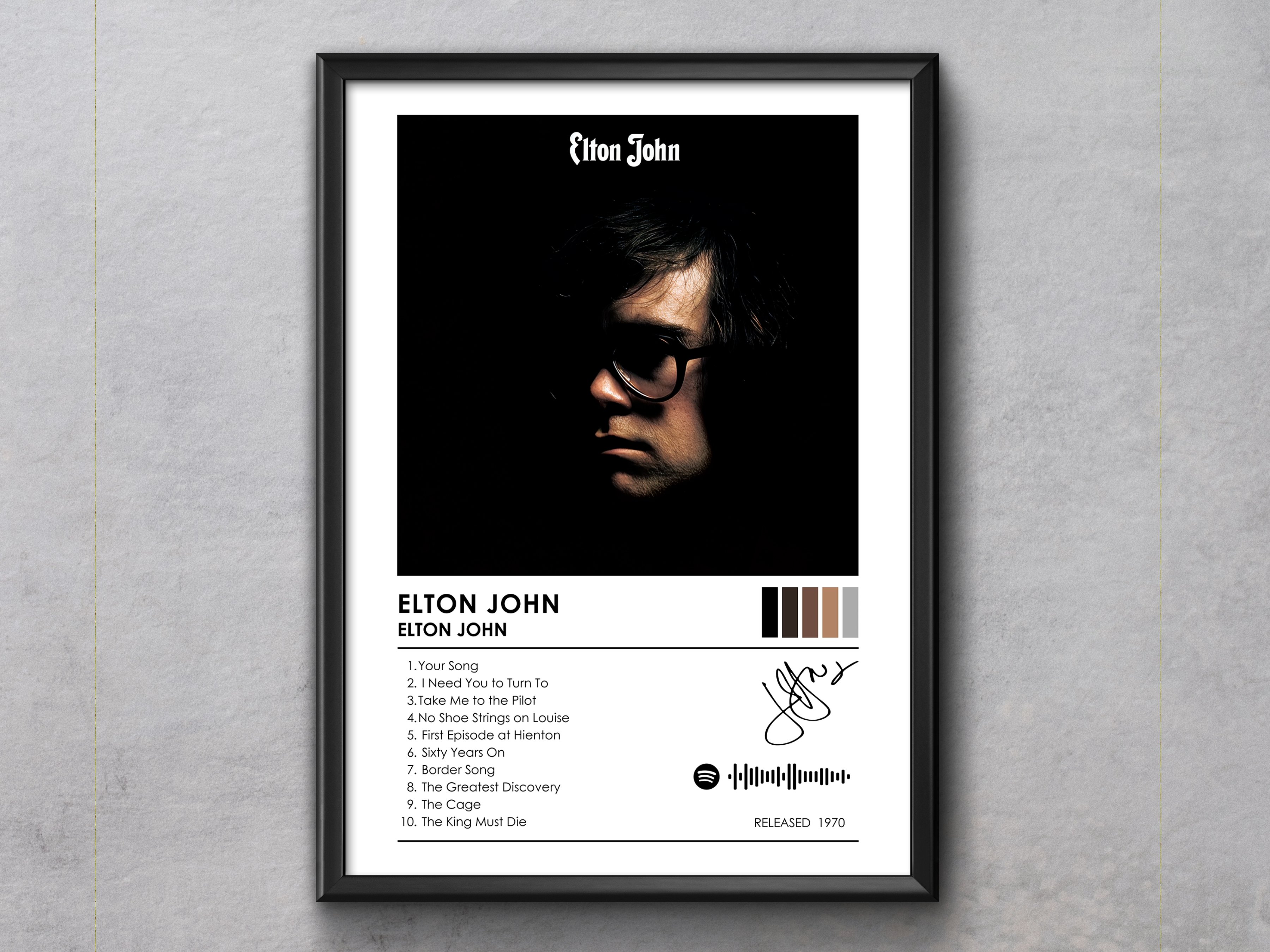 Elton John – Elton John Poster | Album Cover Art Print | Pop Rock Wall ...