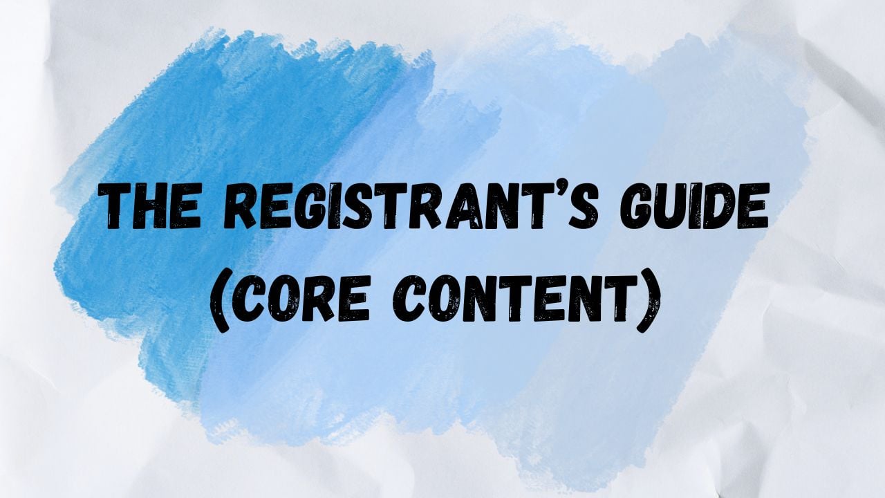 The Registrant's Guide (Core Content Only) - Payhip