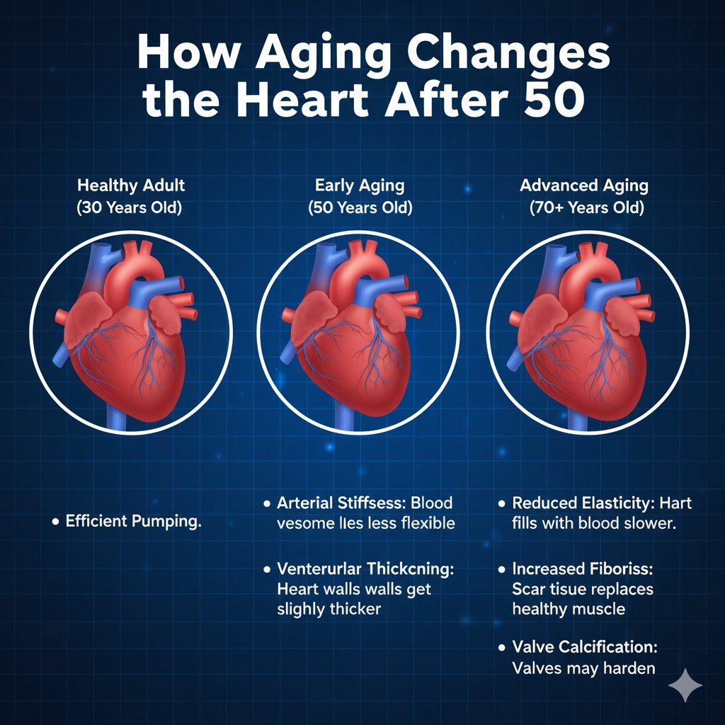 AGE CHANGES AFTER 50 IN THE HEART