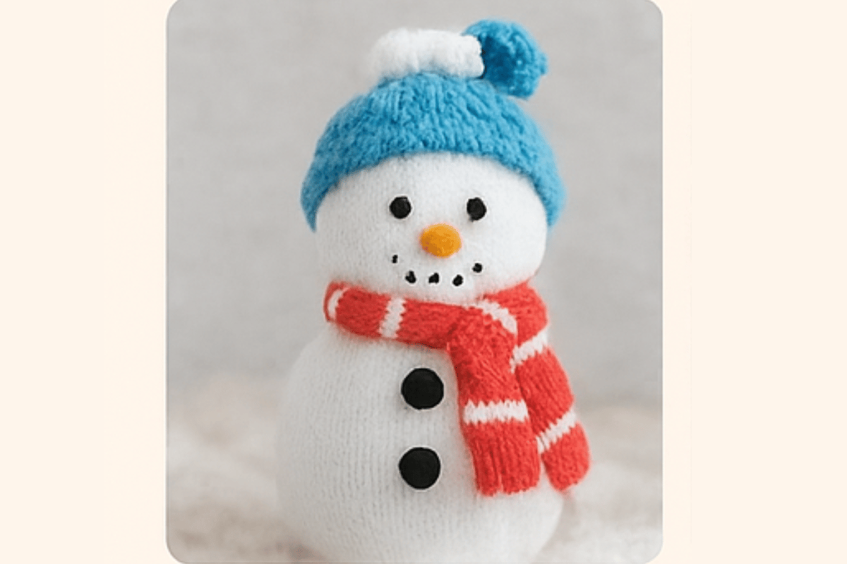sock snowman craft