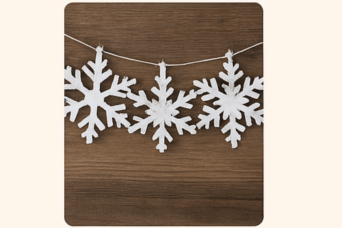 Paper Snowflake garland