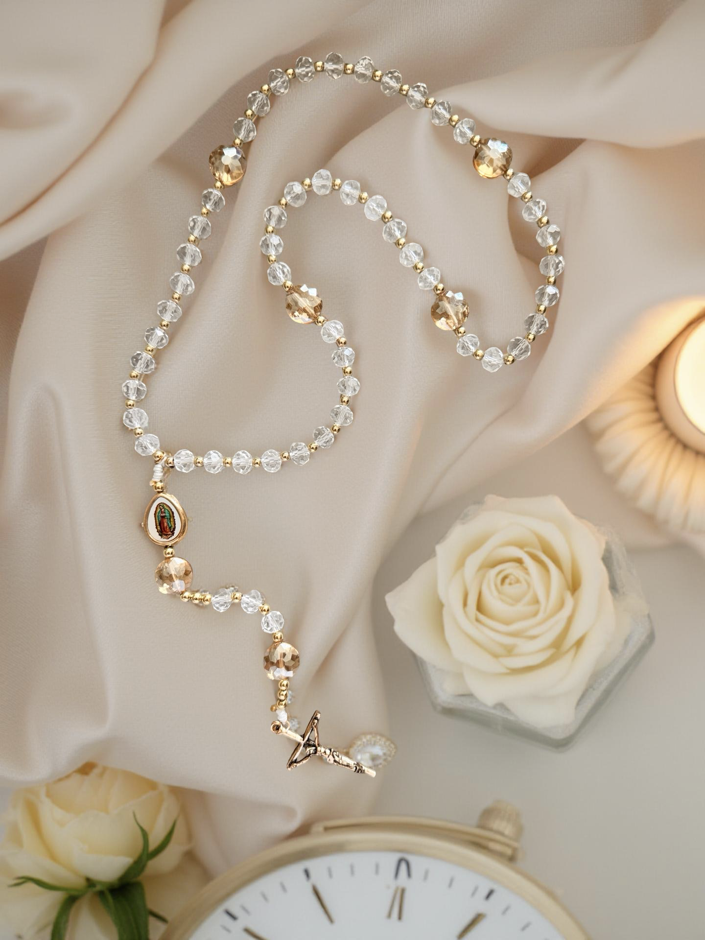 Premium Rosary Gold Yellow Crystal - Payhip
