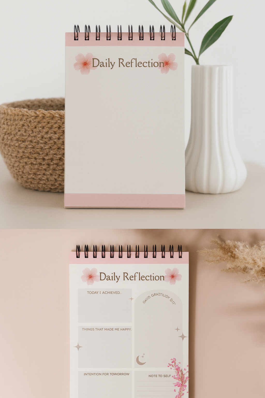 Mindful Daily Reflection Page | Gratitude Intentions - Payhip