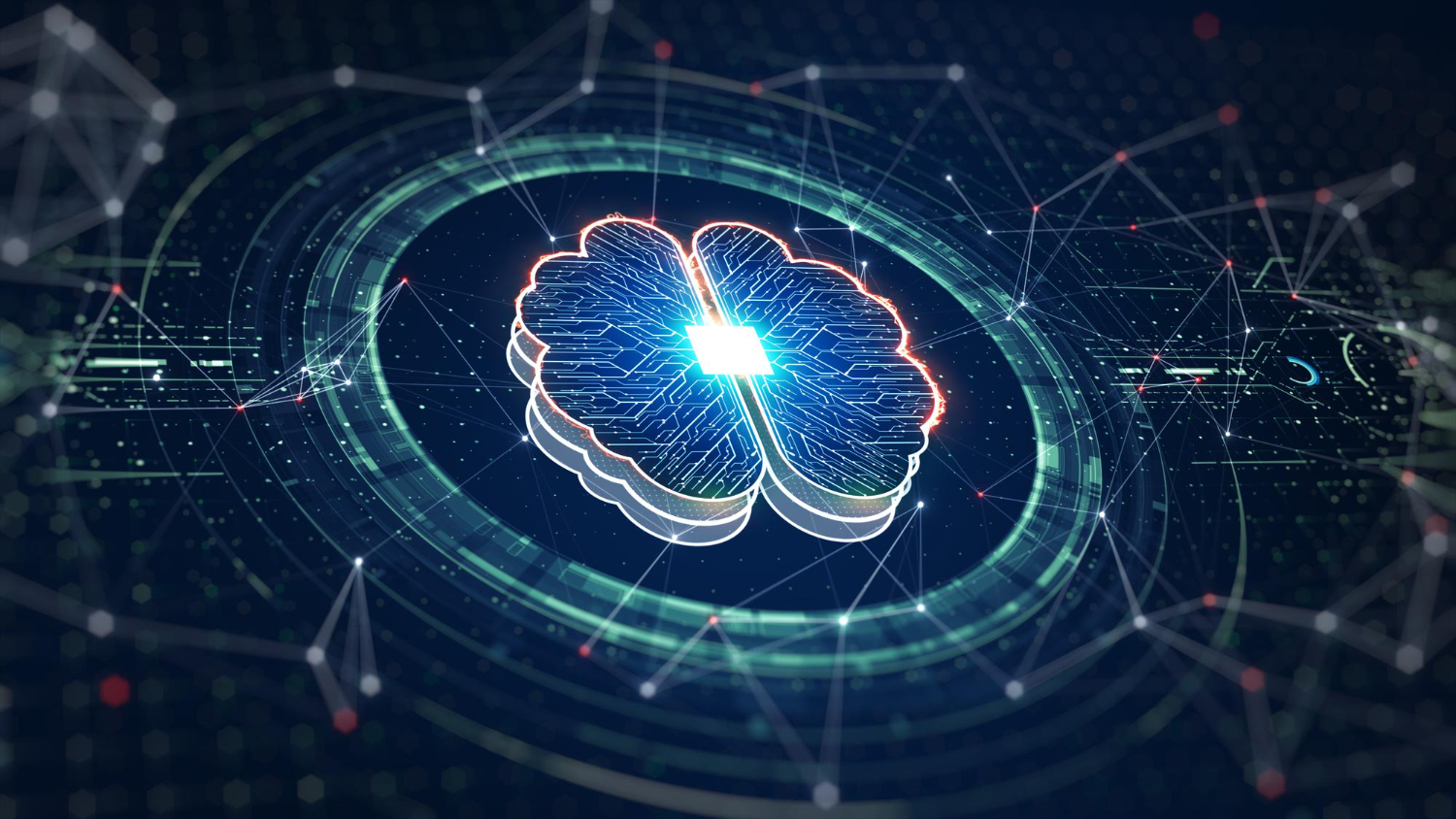 Illustration d'en-tête montrant un cerveau numérique bleu lumineux avec des circuits imprimés, symbolisant l'optimisation technologique et l'analyse de la performance mentale pour le Diagnostic de Performance Mindset (DPM).