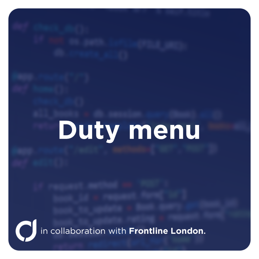 Duty Menu - Payhip