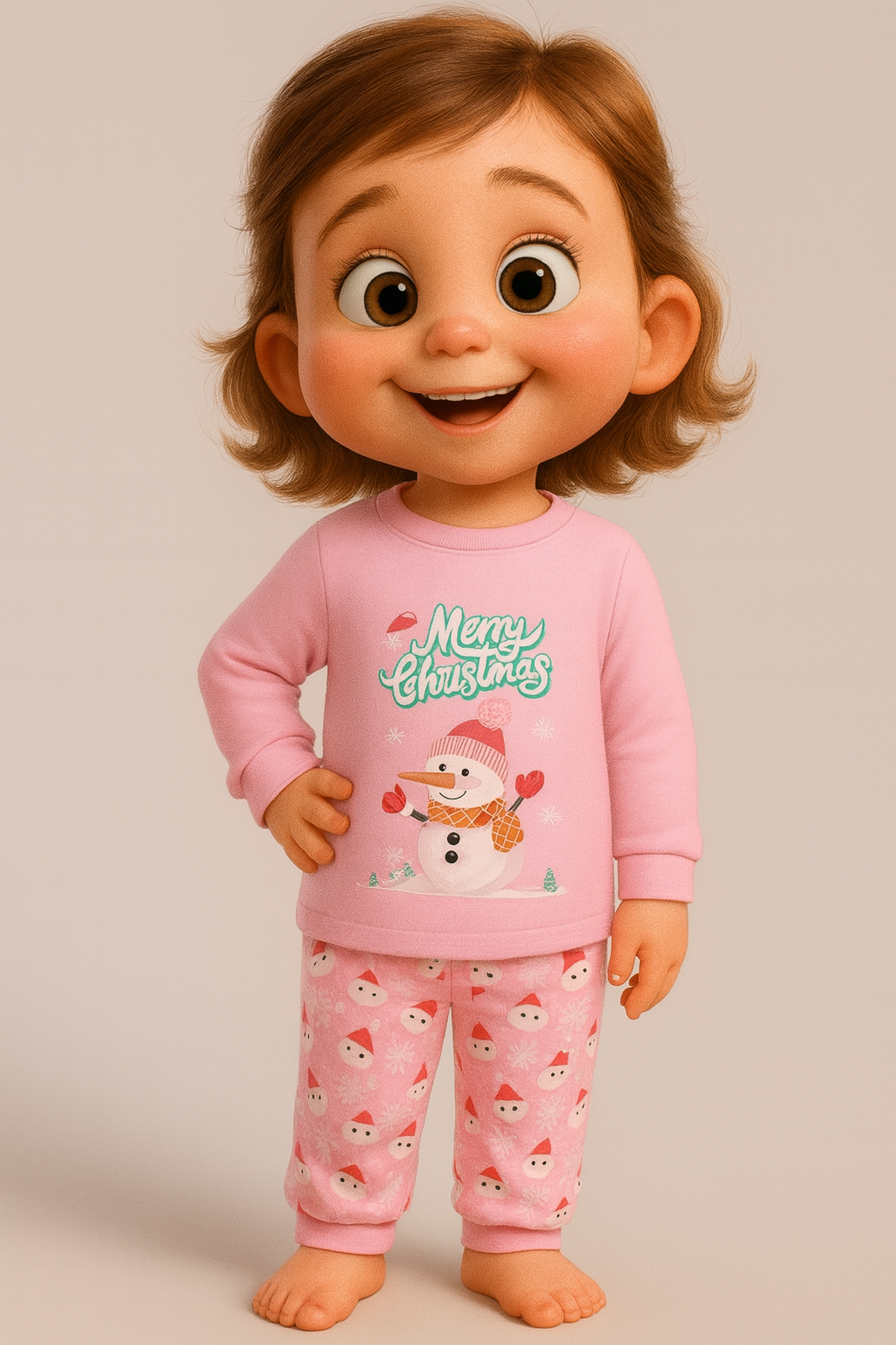 Girls Merry Christmas PJs