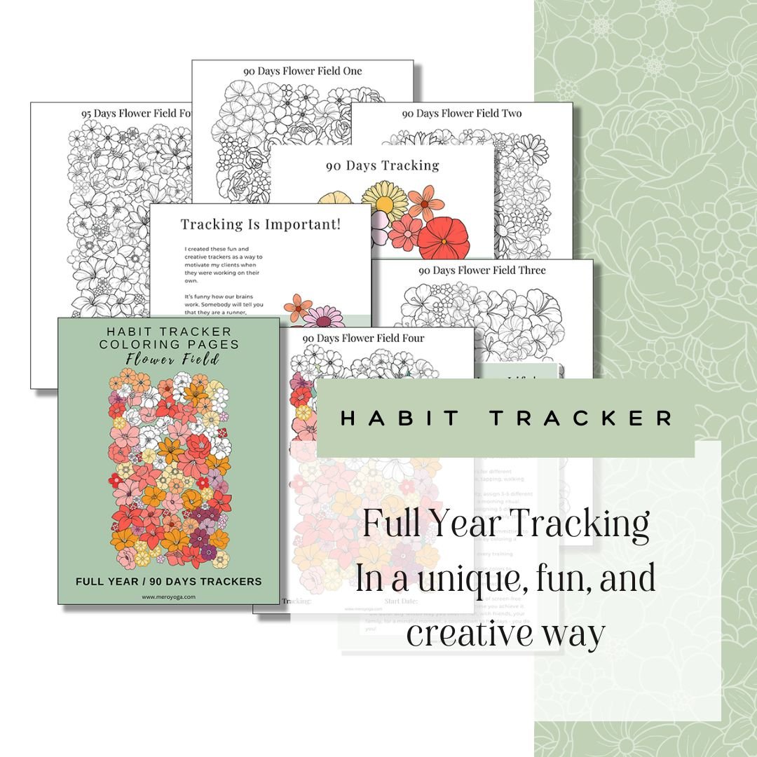 pages flower field habit tracker