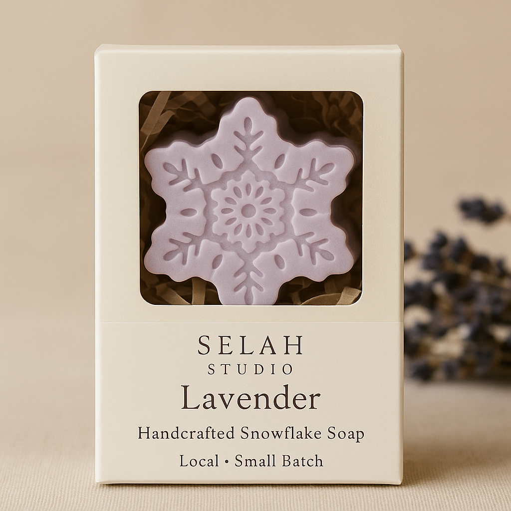 [Winter Collection] Lavender Cream Snowflake Soap - Payhip