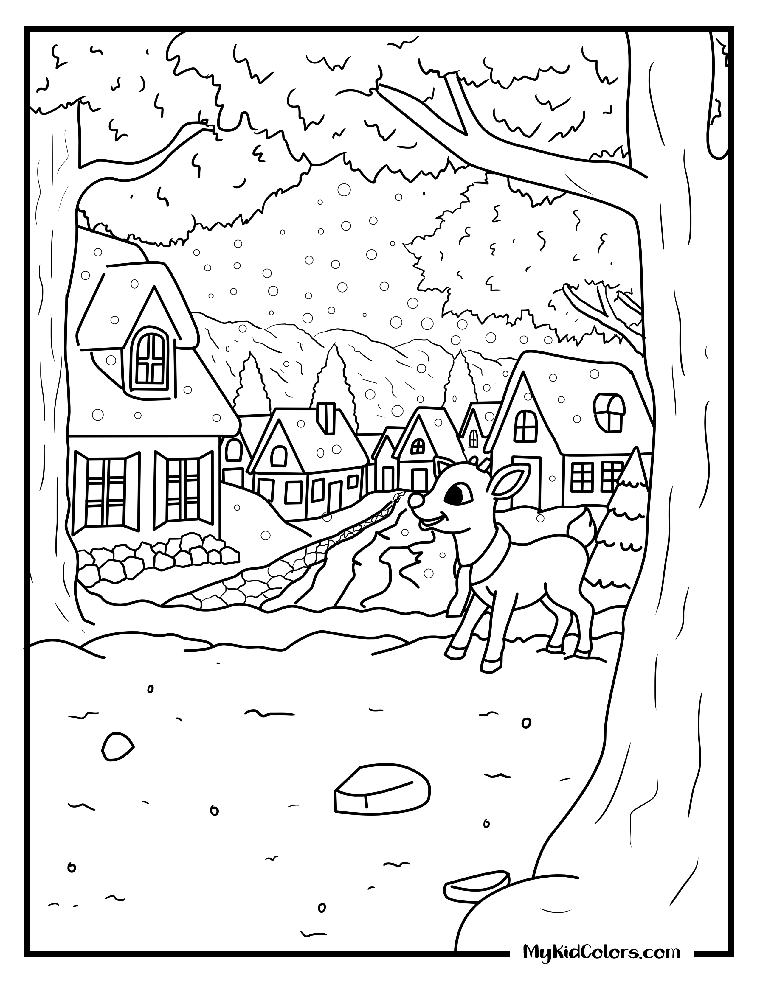 Free Hand-Drawn Rudolph Coloring Pages – 15 Printable Christmas Sheets ...