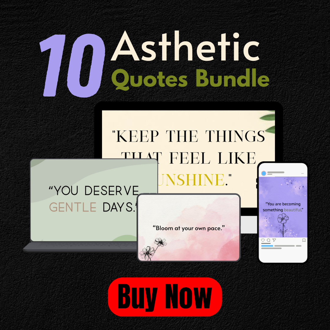 10 asthetic quotes bundle