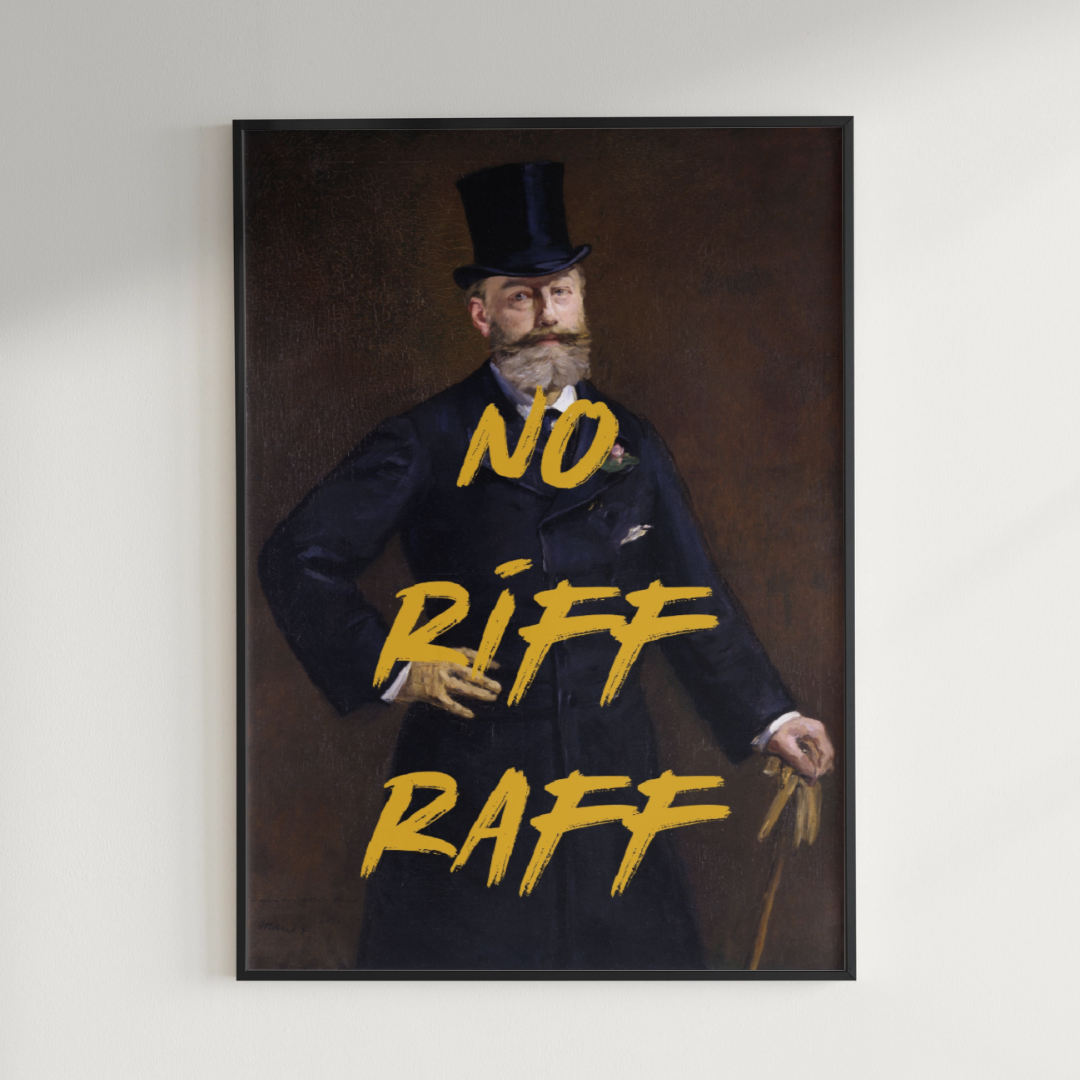 No Riff Raff Print NO RIFF RAFF Gentleman Portrait Pop Art Print - Dapper Victorian Snob ...