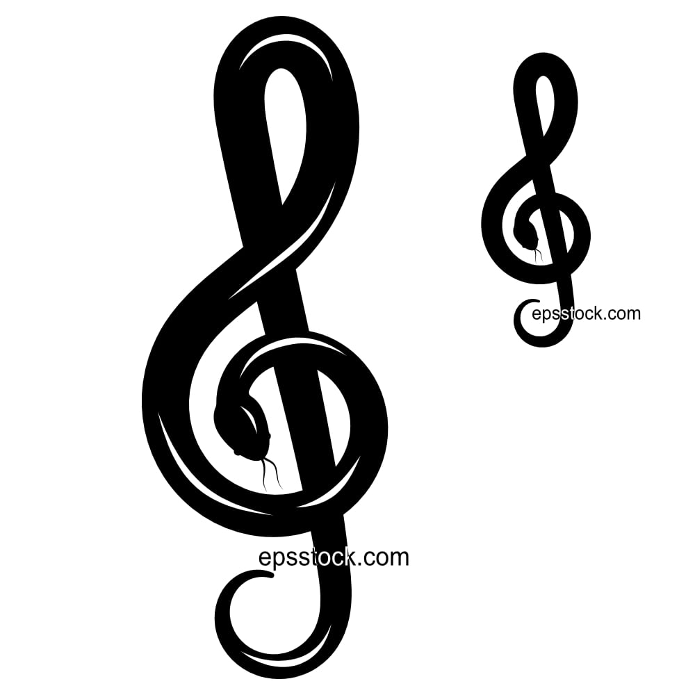 snake in the treble clef pose