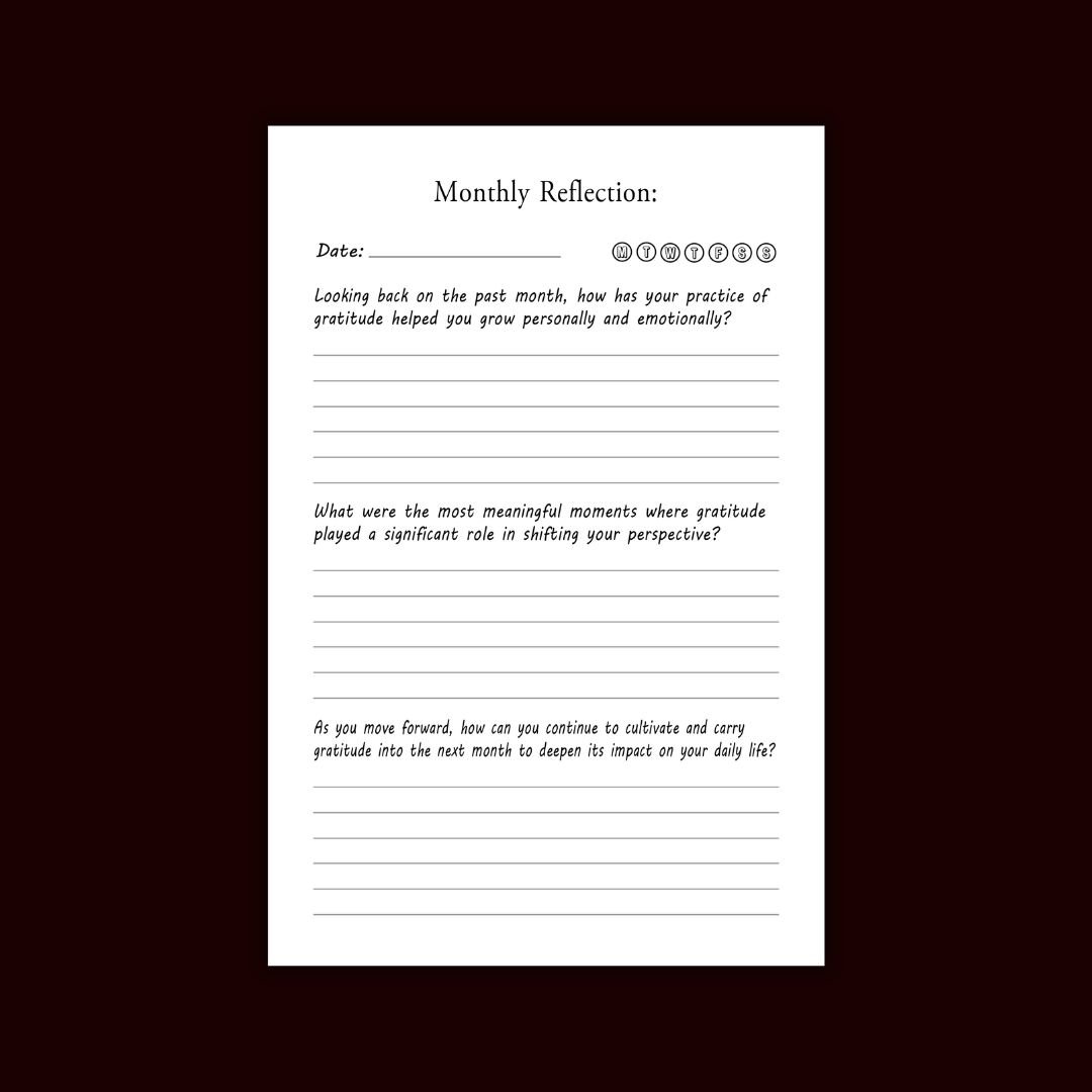 The 5-Minute Gratitude Journal – Printable Daily PDF for Mindfulness ...
