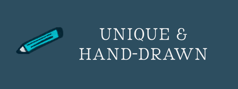 Pencil illustration displaying this work is Unique & Hand-Drawn