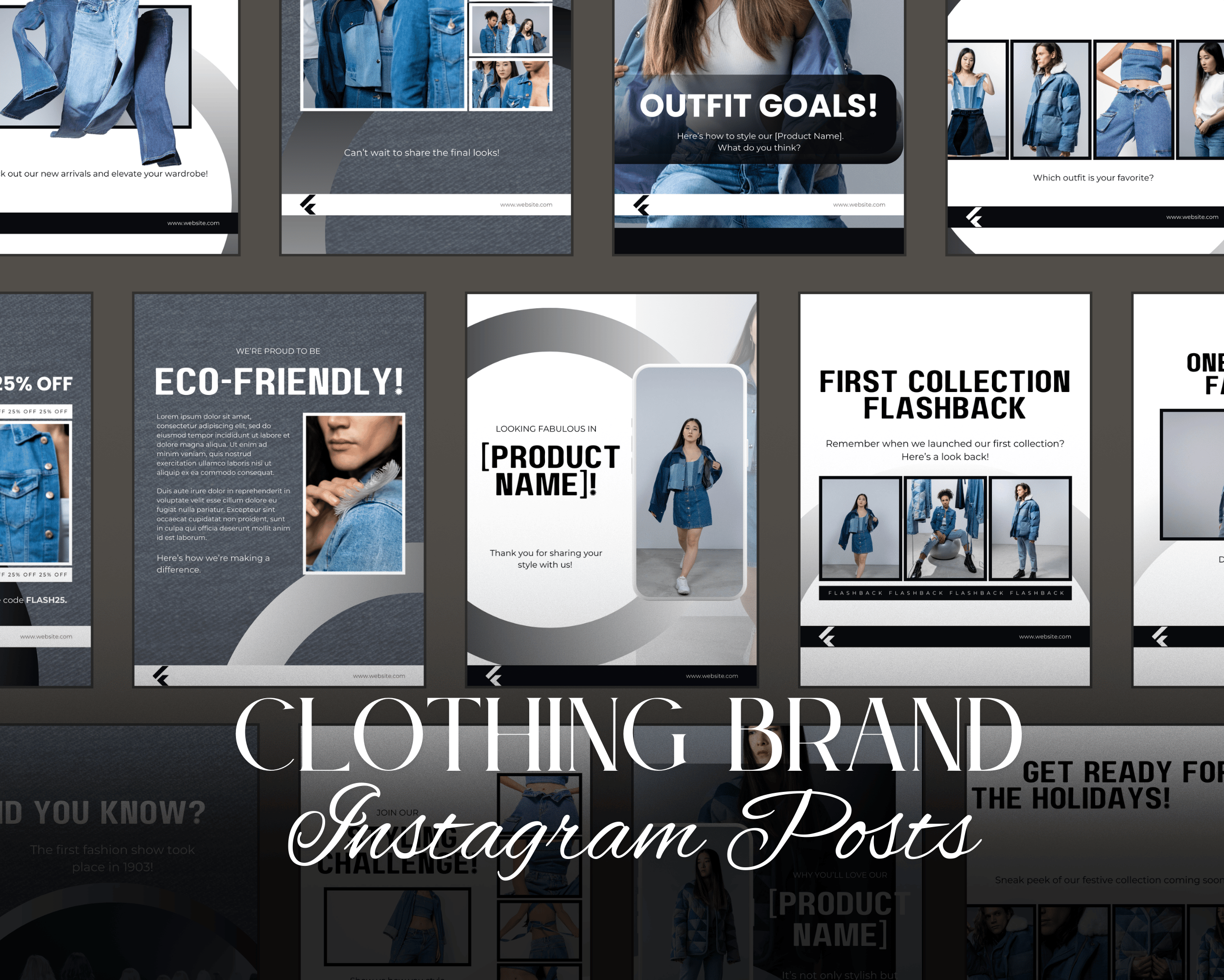 20 Clothing Brand Instagram Templates | Fashion Social Media Posts ...