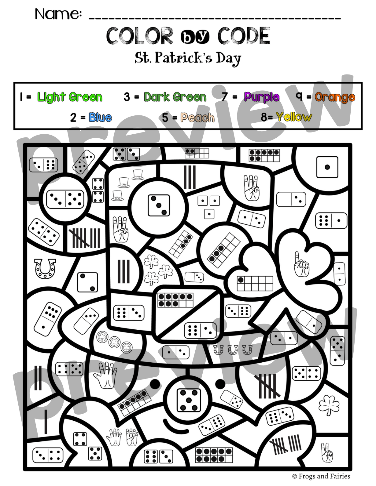 St. Patrick’s Day Color by Code Worksheets: Fun Math Activities for ...
