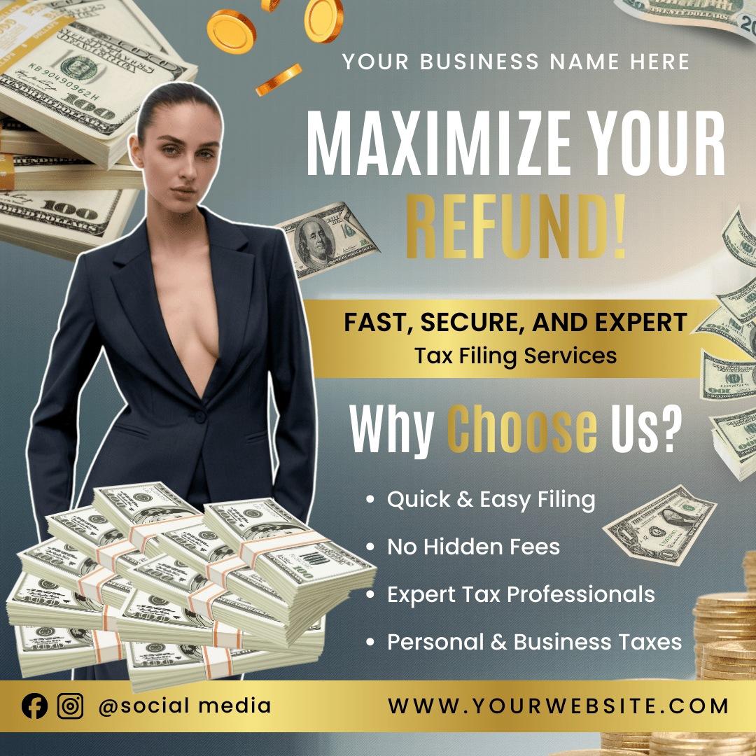 tax flyer tax prep flyer tax preparation template canva tax flyer business flyer editable flyer template tax services flyer marketing flyer financial flyer template tax advertising small business marketing printable flyer 4 page flyer template digital pro