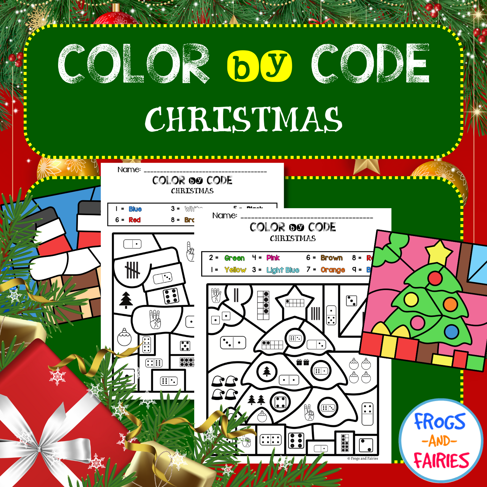 Christmas Color by Code – Number Sense